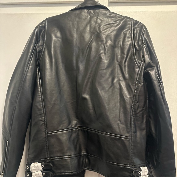 Zara Men's Black Biker Jacket - Picture 6 of 9